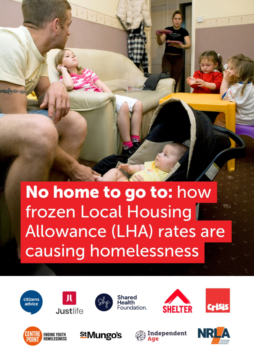 No home to go to how frozen Local Housing Allowance LHA rates are causing homelessness full report 1 page 0001